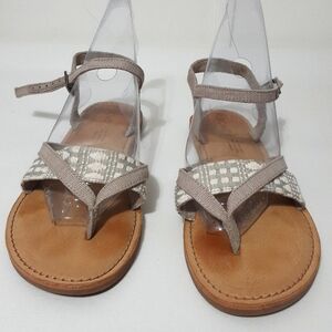 TOMS Lexie Woven Slingback Ankle Stray Thong Sandal